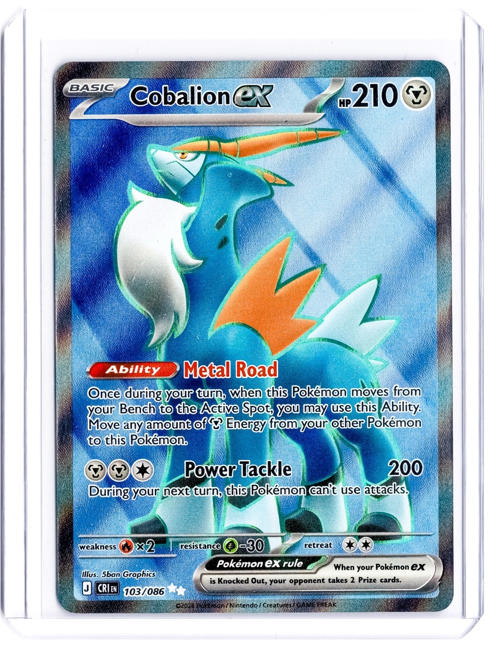 Coballion 103/086 EX Chaos Rising NM Pokemon Trading Card